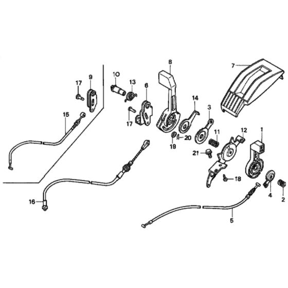 Throttle Lever for Honda HRD535 - HXE Lawn Mower