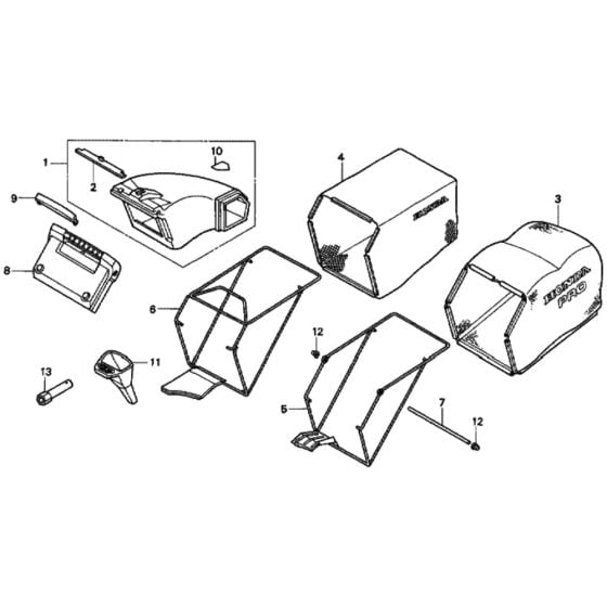 Grass Bag for Honda HRD535 - HXE Lawn Mower