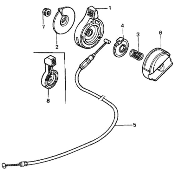 Throttle Lever for Honda HRD535 - QME Lawn Mower