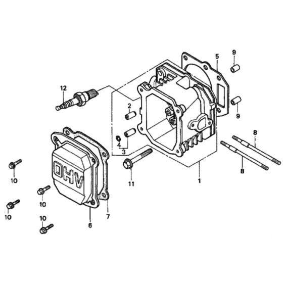 Cylinder Head for Honda HRD535 - QXE Lawn Mower