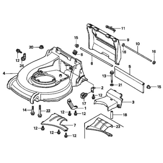 Cutter Housing for Honda HRD535 - QXE Lawn Mower