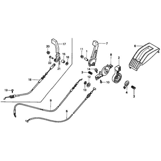 Throttle Lever for Honda HRD535 - SME Lawn Mower