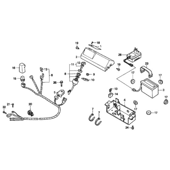 Control Panel for Honda HRD535 - SME Lawn Mower