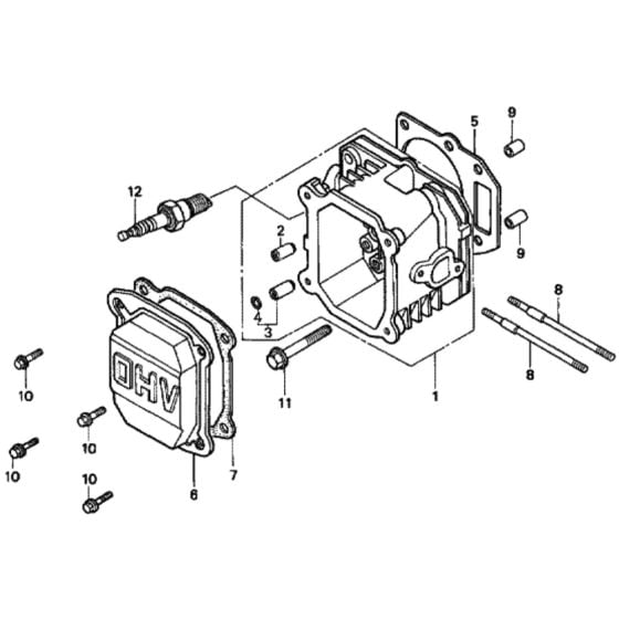 Cylinder Head for Honda HRD535 - SXE Lawn Mower