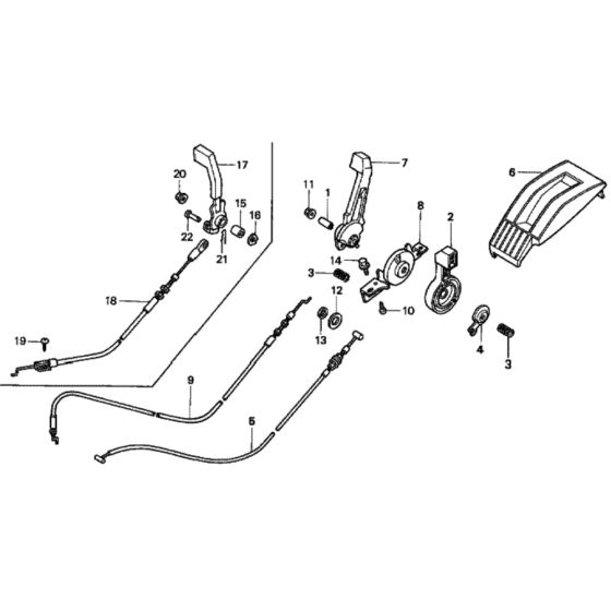 Throttle Lever for Honda HRD535 - SXE Lawn Mower