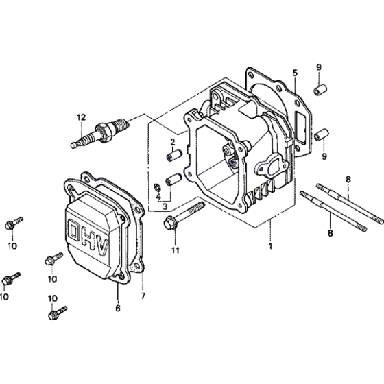 Cylinder Head Assembly for Honda HRD535 MEM Pro Lawnmower