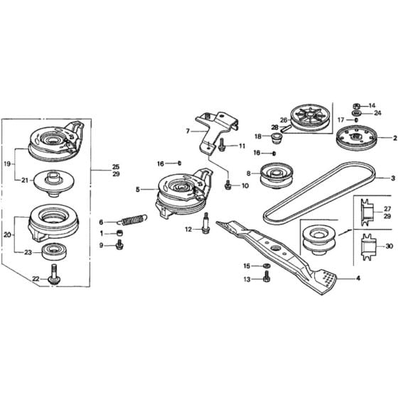 Rotary Blade for Honda HRD536C - HXE Lawn Mower