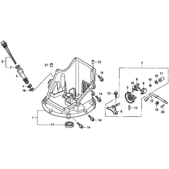 Oil Pan for Honda HRD536C - SXE Lawn Mower