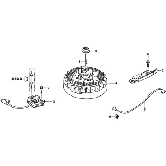 Flywheel for Honda HRD536C2 - HXE Lawn Mower