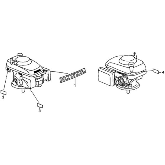 Label for Honda HRD536C2 - HXE Lawn Mower