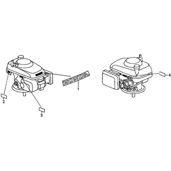 Label for Honda HRD536C2 - HXEE Lawn Mower