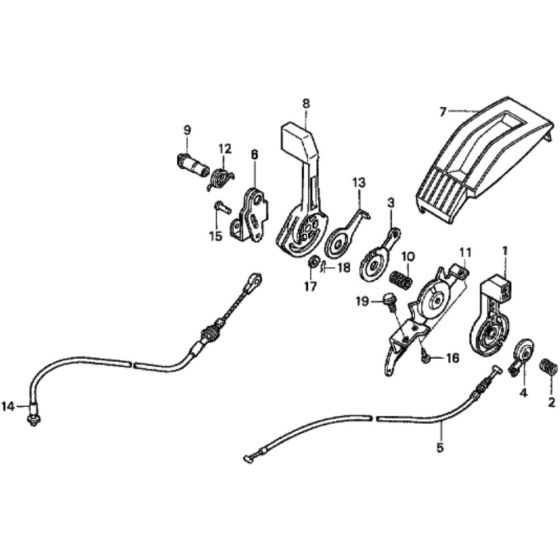 Throttle Lever for Honda HRD536C2 - HXEE Lawn Mower