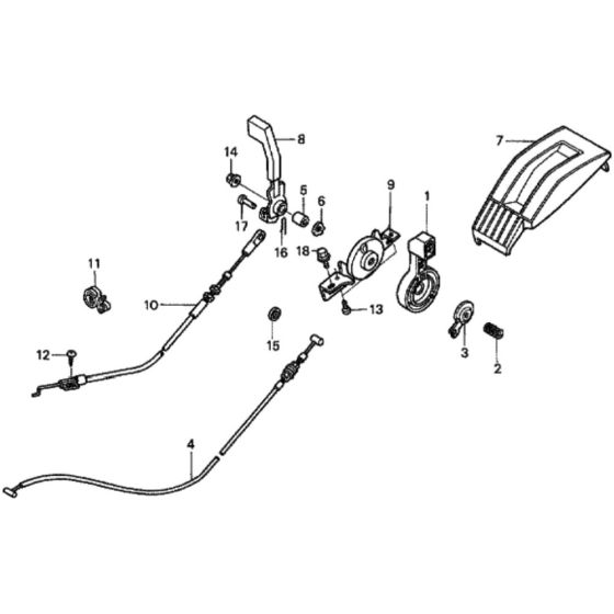 Throttle Lever for Honda HRD536C2 - TXE Lawn Mower