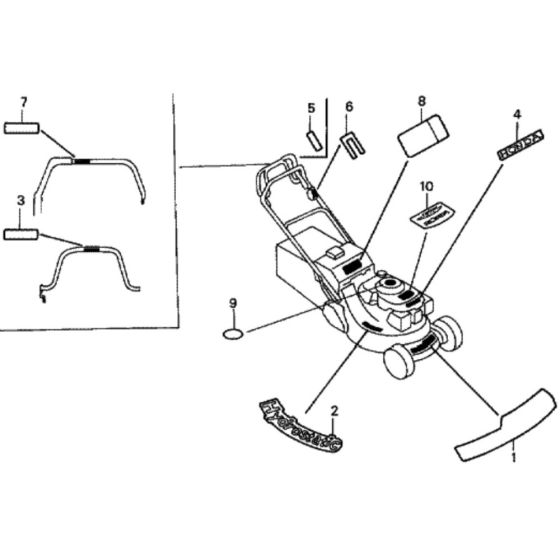 Label for Honda HRD536C2 - TXE Lawn Mower