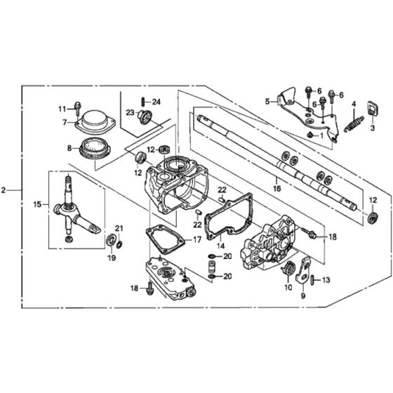 Transmission for Honda HRD536C3 - HXEE Lawn Mower