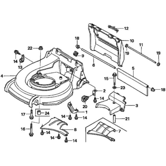 Cutter Housing for Honda HRD536C3 - HXEE Lawn Mower