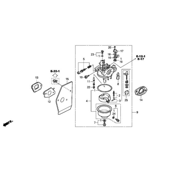 Carburettor Assembly for Honda Mower