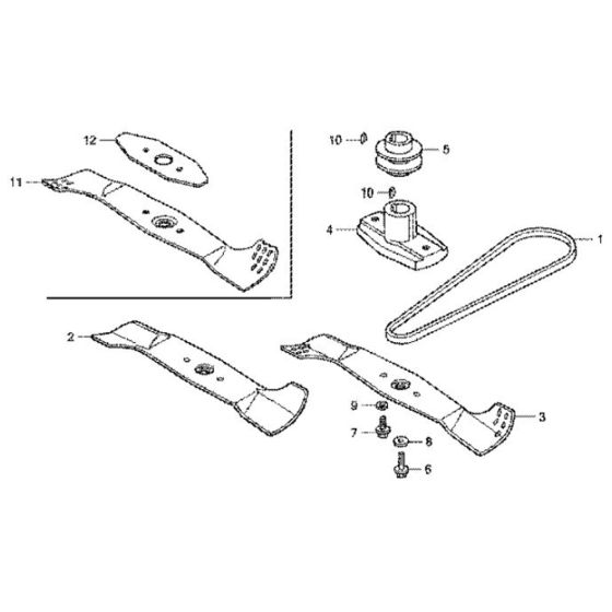 Rotary Blade for Honda HRG415C1 (IZY) - SDEE Lawn Mower