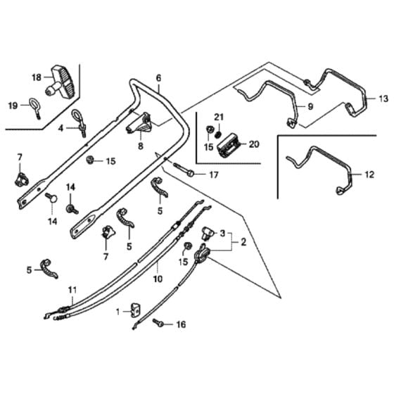 Handle Pipe for Honda HRG415C2 (IZY) - PDE Lawn Mower