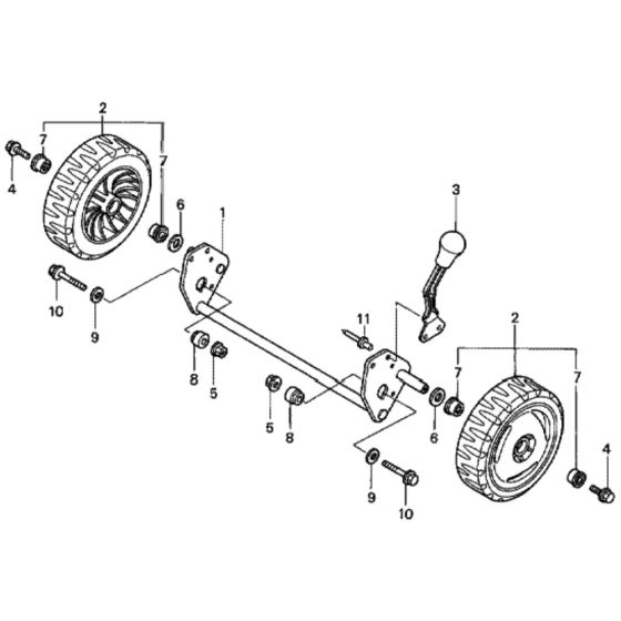 Rear Wheel - Push for Honda HRG415C2 (IZY) - PDE Lawn Mower