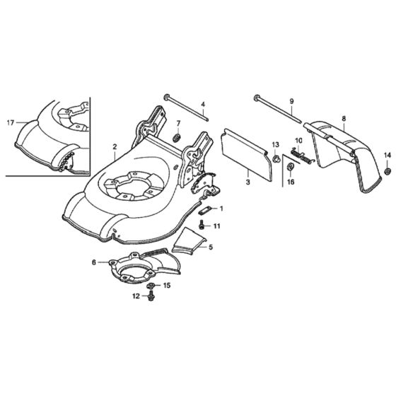 Cutter Housing for Honda HRG415C2 (IZY) - PDE Lawn Mower