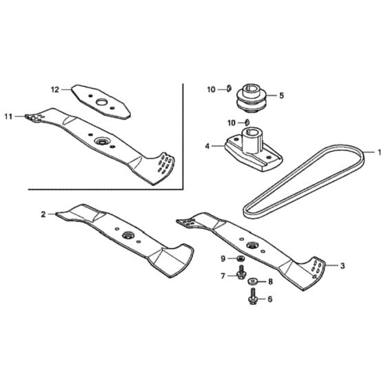 Rotary Blade for Honda HRG415C2 (IZY) - PDE Lawn Mower