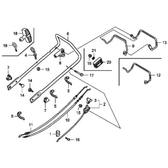 Handle Pipe for Honda HRG415C2 (IZY) - PDEE/A Lawn Mower