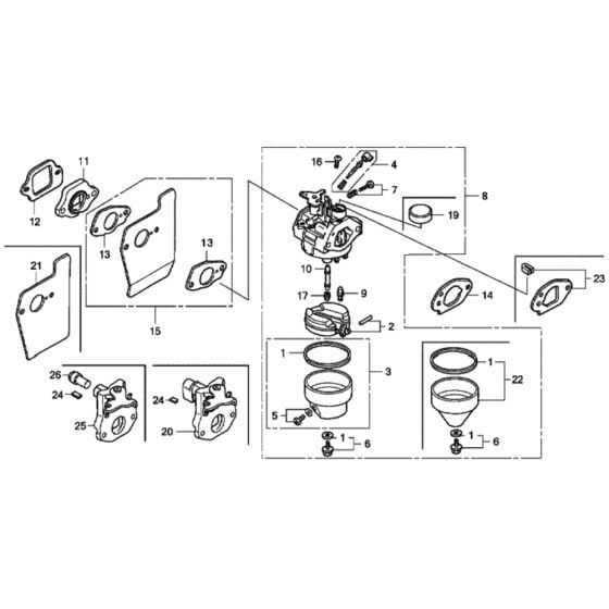 Carburetor for Honda HRG415C2 (IZY) - PDEE/A Lawn Mower