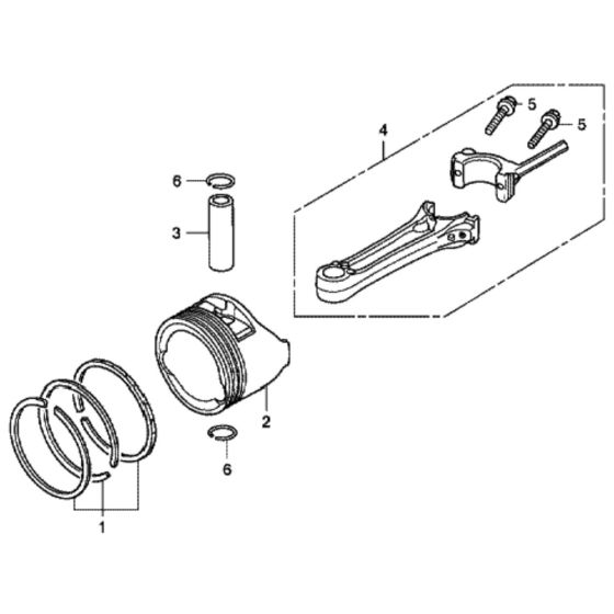 Piston/Connecting Pulley for Honda HRG415C2 (IZY) - SDEE Lawn Mower