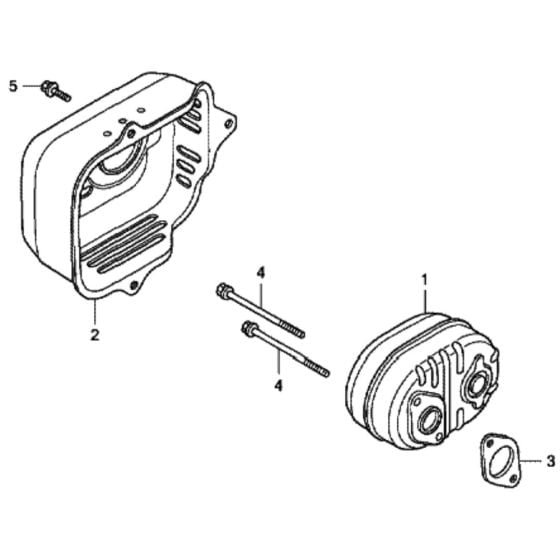 Muffler for Honda HRG415C2 (IZY) - SDEE/A Lawn Mower