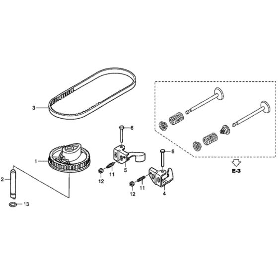 Camshaft Pulley for Honda HRG415C3 (IZY) - PDEE Lawn Mower