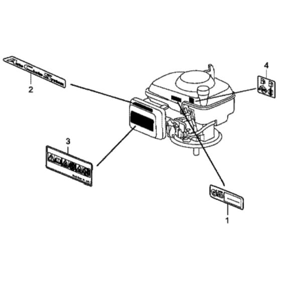 Label for Honda HRG415C3 (IZY) - SDEE Lawn Mower