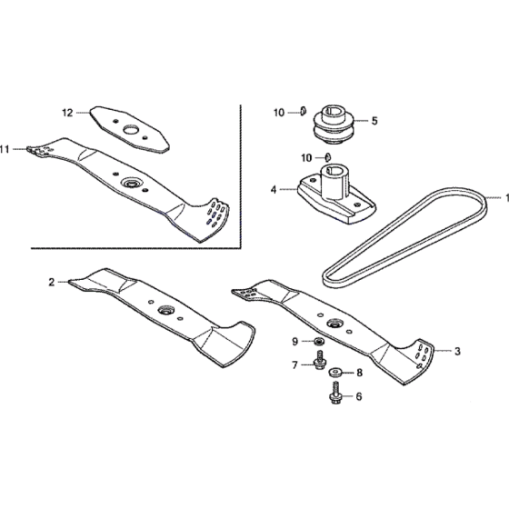 Blade Assembly for Honda HRG415 PDE (IZY) Lawnmower