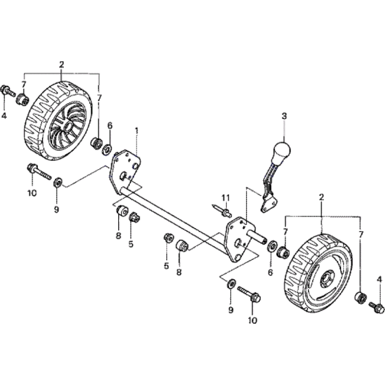 Rear Wheel Push Assembly for Honda HRG415 PDE (IZY) Lawnmower