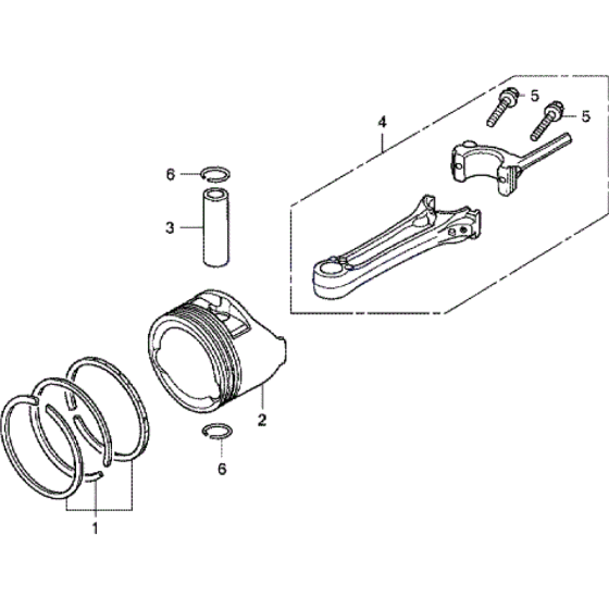 Piston and Connecting Rod Assembly for Honda HRG415 SD (IZY) Lawnmower