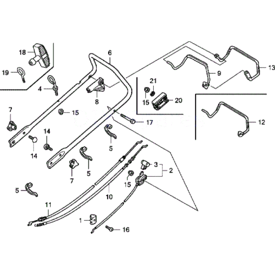 Handle and Cables Assembly for Honda HRG415 SD (IZY) Lawnmower