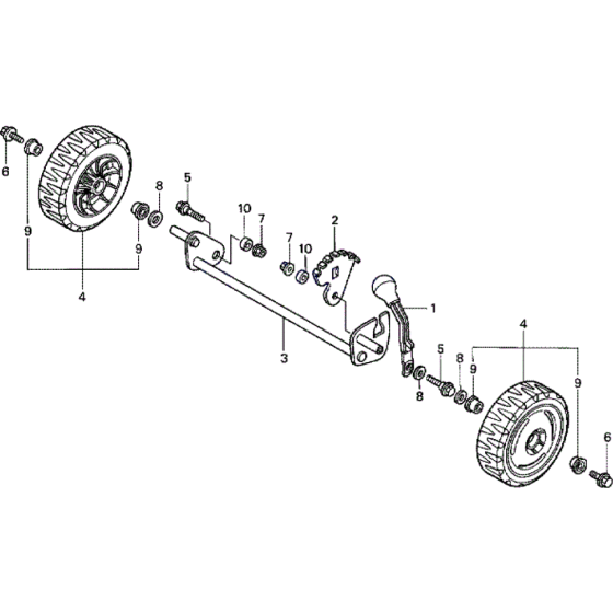 Front Wheel Assembly for Honda HRG415 SD (IZY) Lawnmower