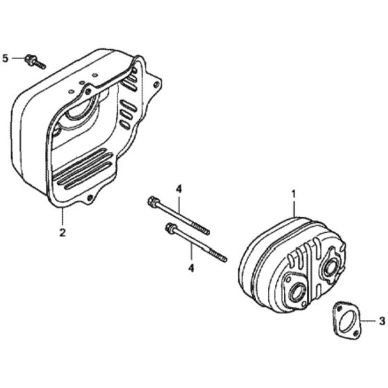 Muffler for Honda HRG465C1 - PDEE Lawn Mower