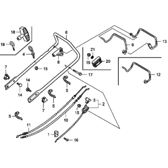 Handle Pipe for Honda HRG465C2 - SDEE/A Lawn Mower