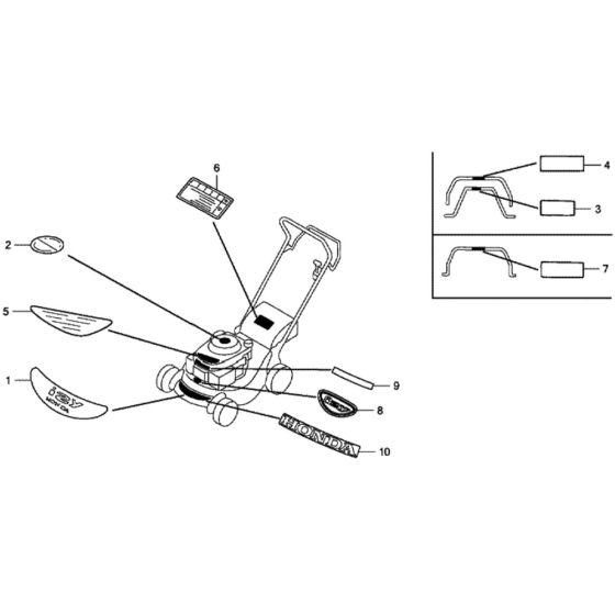 Label for Honda HRG465C2 - SDEE/A Lawn Mower