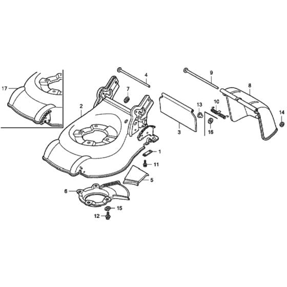 Cutter Housing for Honda HRG465C3 - PDEE Lawn Mower