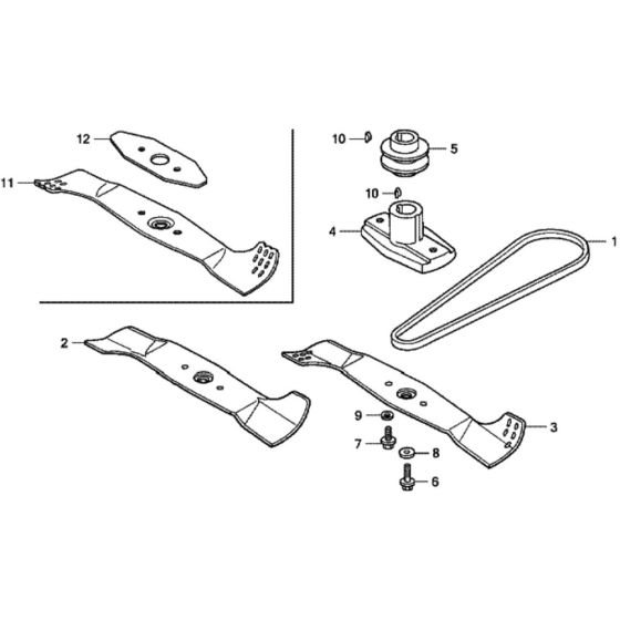 Rotary Blade for Honda HRG465C3 - PDEE Lawn Mower