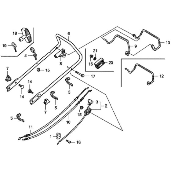 Handle Pipe for Honda HRG465C3 - SDEE Lawn Mower