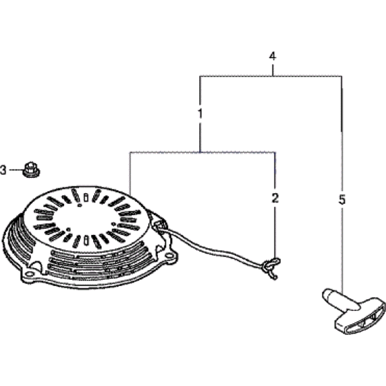 Recoil Starter Assembly for Honda HRG536-SD Lawn Mowers