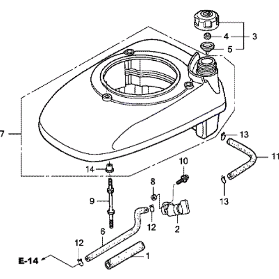 Fan Cover & Fuel Tank Assembly for Honda HRG536-SD Lawn Mowers