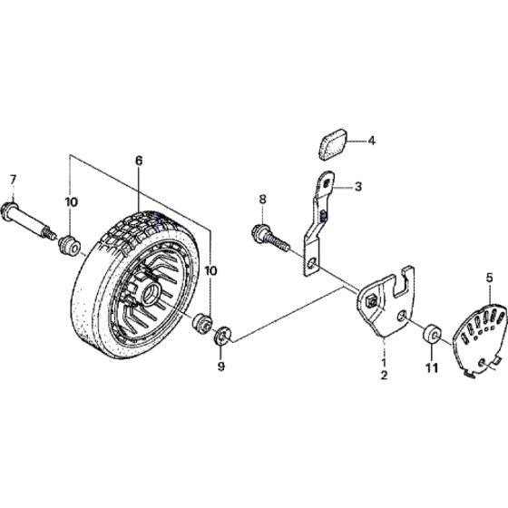 Wheel Front Assembly for Honda HRG536-SD Lawn Mowers