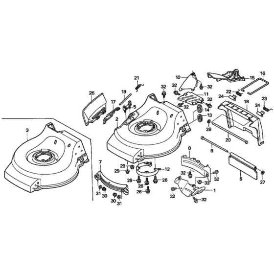 Cutter Housing for Honda HRG536C1 - SDE Lawnmower