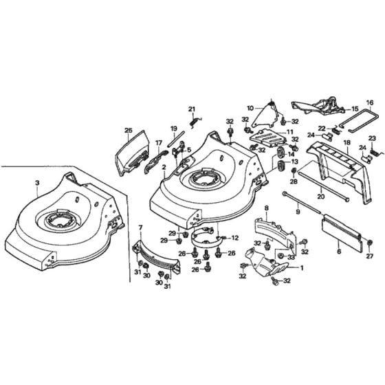 Cutter Housing for Honda HRG536C1 - SDE/A Lawnmower