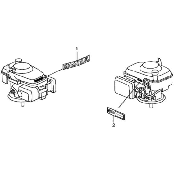 Label for Honda HRG536C1 - SDEA Lawnmower