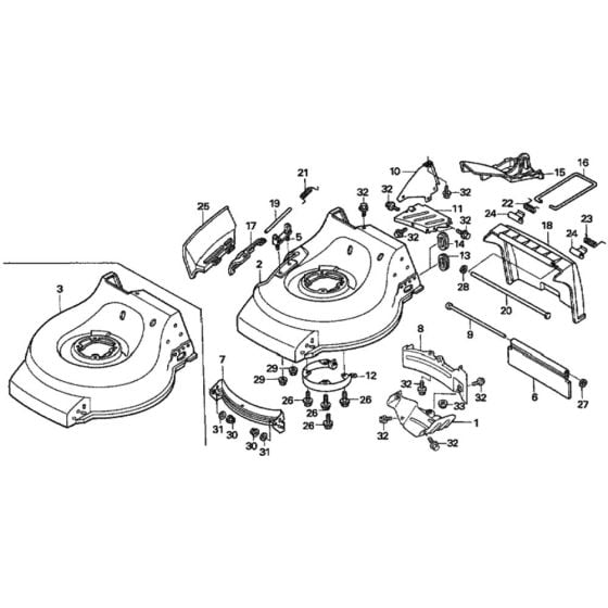 Cutter Housing for Honda HRG536C1 - SDFA/A Lawnmower